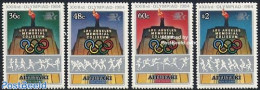 Aitutaki 1984 Olympic Games Los Angeles 4v, Mint NH, Sport - Athletics - Handball - Olympic Games - Athlétisme