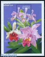 Zambia 1999 Cattleya Maxima S/s, Mint NH, Nature - Flowers & Plants - Orchids - Zambie (1965-...)