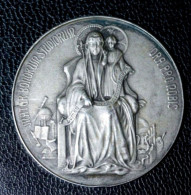 Jeton De Récompense D'école 1938 Argent Poinçonné "Sainte Marie Et Enfant Jésus" School Award - Other & Unclassified