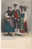 TE 19- GRUSS AUS ELSASS LOTHRINGEN - SOUVENIR D' ALSACE  LORRAINE - CARTE COLORISEE - 2 SCANS - Personen