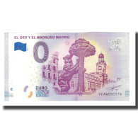 Espagne, Billet Touristique - 0 Euro, Spain - Madrid - La Statue De L'Ours Et De - Otros & Sin Clasificación