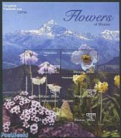Bhutan 2002 Flowers 6v M/s, Mint NH, Nature - Flowers & Plants - Bhután