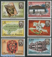 Honduras 1978 Luis Landa 6v, Mint NH, History - Nature - Various - Decorations - Flowers & Plants - Maps - Art - Books.. - Militares