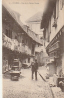 TE 21-(68) COLMAR - RUE DE LA MAISON ROUGE- ANIMATION - EDIT . BERGERET , STRASBOURG - 2 SCANS - Colmar