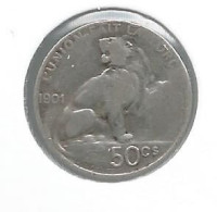 LEOPOLD II * 50 Cent 1901 Frans * Z.Fraai / Prachtig * Nr 12857 - 50 Centimes