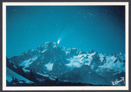 Valle D’ Aosta - Monte Bianco, Cometa Hale-Bopp Attraversa Il Gruppo Del Bianco, Mountains, Comet - Other & Unclassified