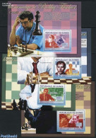 Guinea, Republic 2008 Bobby Fischer 4 S/s, Mint NH, Sport - Chess - Scacchi