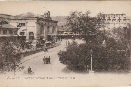 TE 22-(69) LYON - GARE DE PERRACHE ET HOTEL TERMINUS - 2 SCANS - Sonstige & Ohne Zuordnung