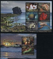 Saint Kitts/Nevis 2015 Marine Life Of Taiwan 2 S/s, Mint NH, Nature - Animals (others & Mixed) - Fish - Reptiles - She.. - Vissen