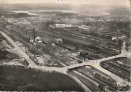 TE 23-(71) LE CREUSOT - VUE AERIENNE DES USINES - 2 SCANS - Le Creusot