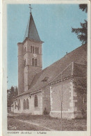 TE 23-(71) CUISERY - L' EGLISE - CARTE COLORISEE - 2 SCANS - Autres & Non Classés