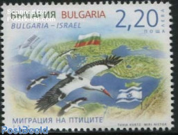 Bulgaria 2016 Bird Migration 1v, Joint Issue Israel, Mint NH, Nature - Various - Birds - Joint Issues - Ongebruikt