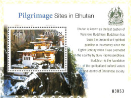Bhutan 2017 Pilgrimage Sites In Bhutan S/s, Mint NH, Religion - Cloisters & Abbeys - Abbeys & Monasteries