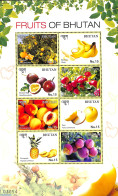 Bhutan 2016 Fruits 8v M/s, Mint NH, Nature - Fruit - Fruit