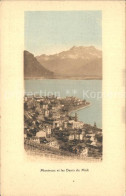 12321154 Montreux VD Panorama Lac Leman Dents Du Midi Genfersee Alpen Montreux - Sonstige & Ohne Zuordnung