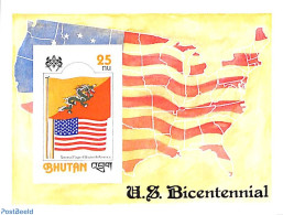 Bhutan 1976 US Bicentenary S/s, Imperforated, Mint NH, Flags - US Bicentenary - Bhután