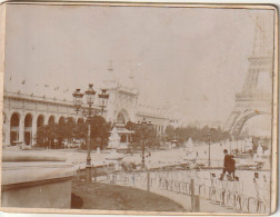 UR 4-(75) PALAIS DU CHAMP DE MARS  - EXPOSITION UNIVERSELLE  PARIS 1900 - PHOTO SUR SUPPORT CARTONNE - Places