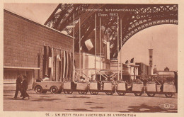 UR 6-(75) EXPOSITION INTERNATIONALE PARIS 1937 - UN PETIT TRAIN ELECTRIQUE DE L' EXPOSITION - 2 SCANS - Mostre