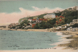 UR 7-(76) SAINTE ADRESSE - LA HEVE VUE DE LA PLAGE - CARTE COLORISEE - 2 SCANS - Sainte Adresse