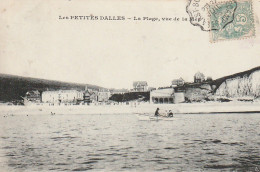 UR 7-(76) LES PETITES DALLES - LA PLAGE VUE DE LA MER - CANOTEUR - 2 SCANS - Other & Unclassified