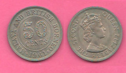 British Borneo 50 Cents 1961 H Borneo Britannico 50 Centesimi Nickel Coin Malesia Malaysia   C 8 - Kolonies