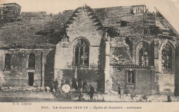 UR 11-(80) GUERRE 1914/1915 - EGLISE DE BOUCHOIS - EXTERIEUR - SOLDATS - 2 SCANS - Other & Unclassified