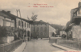 UR 12-(81) VABRE - ENTREE DE LA VILLE - PHARMACIE - CARTE PUBLICITAIRE : TISSUS ETS SALVAIRE , CASTRES - 2 SCANS - Vabre