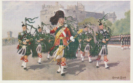 UR 14- PIPES AND DRUMS OF THE  GORDON HIGHLANDERS - ILLUSTRATEUR CONRAD LEIGH  - Regimientos