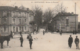 UR 18-(82) MONTAUBAN - AVENUE DE MAYENNE - HOTELS MARTIN , TERMINUS - ANIMATION - 2 SCANS - Montauban