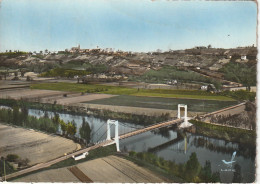 UR 19-(82) LAFRANCAISE - LE PONT - VUE AERIENNE - CARTE COULEURS - 2 SCANS - Lafrancaise