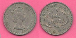 Seychelles 1 Rupee 1966 Seicelles 1 Rupia Nickel Coin - Seychelles