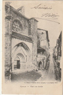 UR 19-(82) CAYLUS - UNE RUE DROITE - PERRON DE L' EGLISE  - 2 SCANS - Caylus