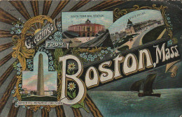 UR 20- MASSACHUSETTS - BOSTON - " GREETINGS FROM BOSTON "- MULTI VIEWS - UNITED STATES OF AMERICA - 2 SCANS - Boston