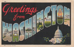 UR 20- GREETINGS FROM WASHINGTON - MULTI VIEWS - UNITED STATES OF AMERICA - 2 SCANS - Andere & Zonder Classificatie