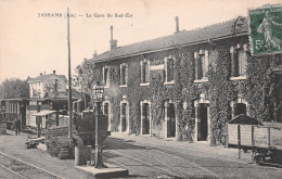 JASSANS-Riottier (Ain) - La Gare Du Sud-Est - Train, Tramway, Lampadaire - Voyagé (2 Scans) - Non Classés