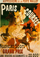 CPM- Affiche Hippisme "PARIS COURSES" Hippodrome De La Porte Maillot* Affichiste J. CHERET - Hípica