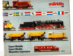 Catalogue Export Models Maquettes Exportation Marklin H0 1990/91 Soit 32 Pages - Francés