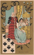 UR 23 -" MARIAGE ROMPU " - CARTE HUIT DE PIQUE , SCENE MERE , FILLE - CHROMO PUB  MOKA LEROUX - A . LEROUX , ORCHIES - Té & Café