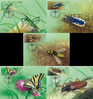 KYRGYZSTAN 2024 KEP 210-213 INSECTS SET OF MAXIMUM CARDS - Kirghizistan