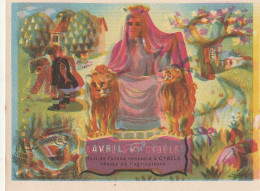 UR 23- " AVRIL , CYBELE DESSE DE L' AGRICULTURE  "- PUB ASPIRINE , USINES DU RHONE ( CARTE DE PESEE )- ILLUSTRATEUR  - Other & Unclassified