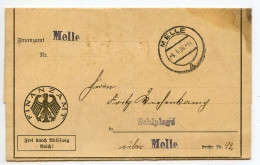 Germany 1936 Official Folded Document Cover; Melle - Finanzamt (Tax Office); Nochmalige Aufforderung Mit Strafandrohung - Covers & Documents