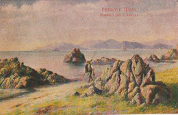 UR 24 -( 06 ) CANNES - RETOUR DE PECHE  - CARTE PUBLICITAIRE PETROLE HAHN - 2 SCANS - Publicidad