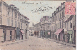 91 - ARPAJON - LA GRANDE RUE - COMMERCES EPICERIE - CPA COLORISEE - Arpajon