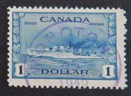 CANADA YT 218 OBLITÉRÉ "DESTROYER IROQUOIS" ANNÉES 1943/1948 - Used Stamps