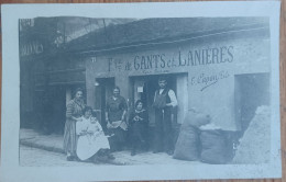 FABRIQUE DE GANTS ET LANIÈRES CAPON 29 RUE DU REPOS PARIS MAGASIN DEVANTURE CARTE PHOTO - Arrondissement: 20