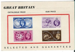 GREAT BRITAIN COLLECTION.  1949 UPU SET OF 4. MOUNTED MINT. - Neufs
