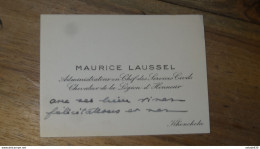 ALGERIE, Carte De Visite, Maurice LAUSSEL, Administrateur Chef Services Civils ............. E1-39a - Tarjetas De Visita