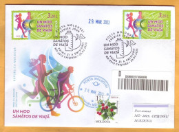 2023  Moldova  FDC ”Healthy Lifestyle”, Sports, Cycling, Running - Moldavie