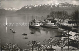 12318200 Ouchy Le Debarcadere Bateaux Lac Leman Alpes De Savoie Ouchy - Sonstige & Ohne Zuordnung