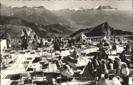 12318190 Leysin La Berneuse Restaurant Terrasse Plaine Du Rhone Dents Du Midi Mo - Sonstige & Ohne Zuordnung